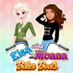 Elsa and Moana Biker Boots